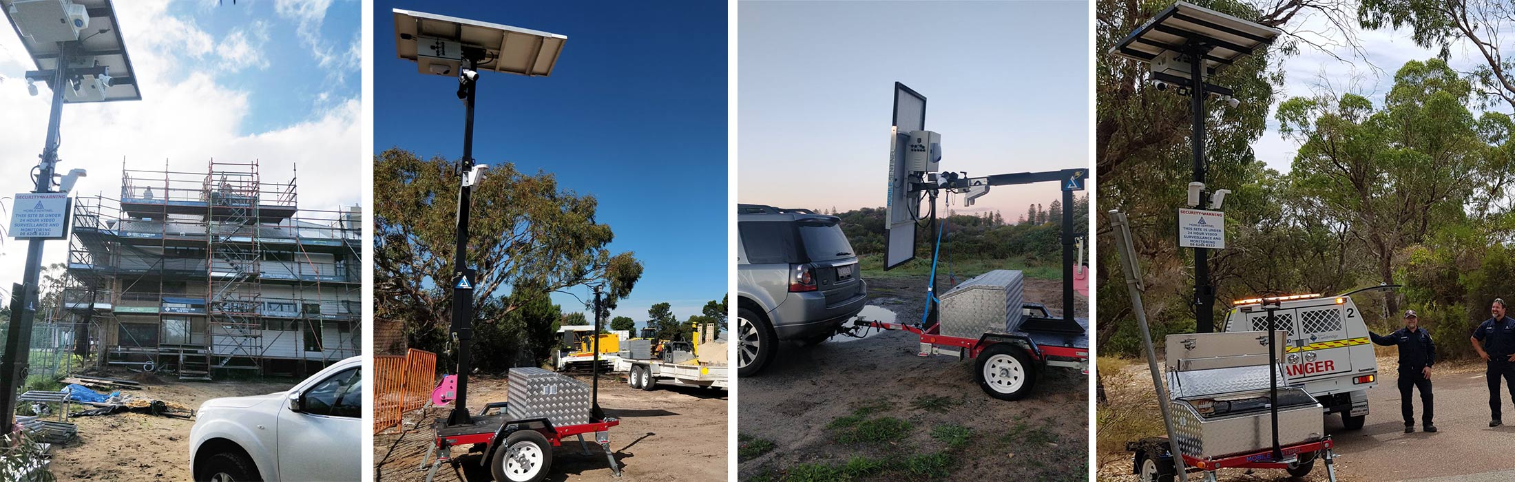 building site security camera trailers